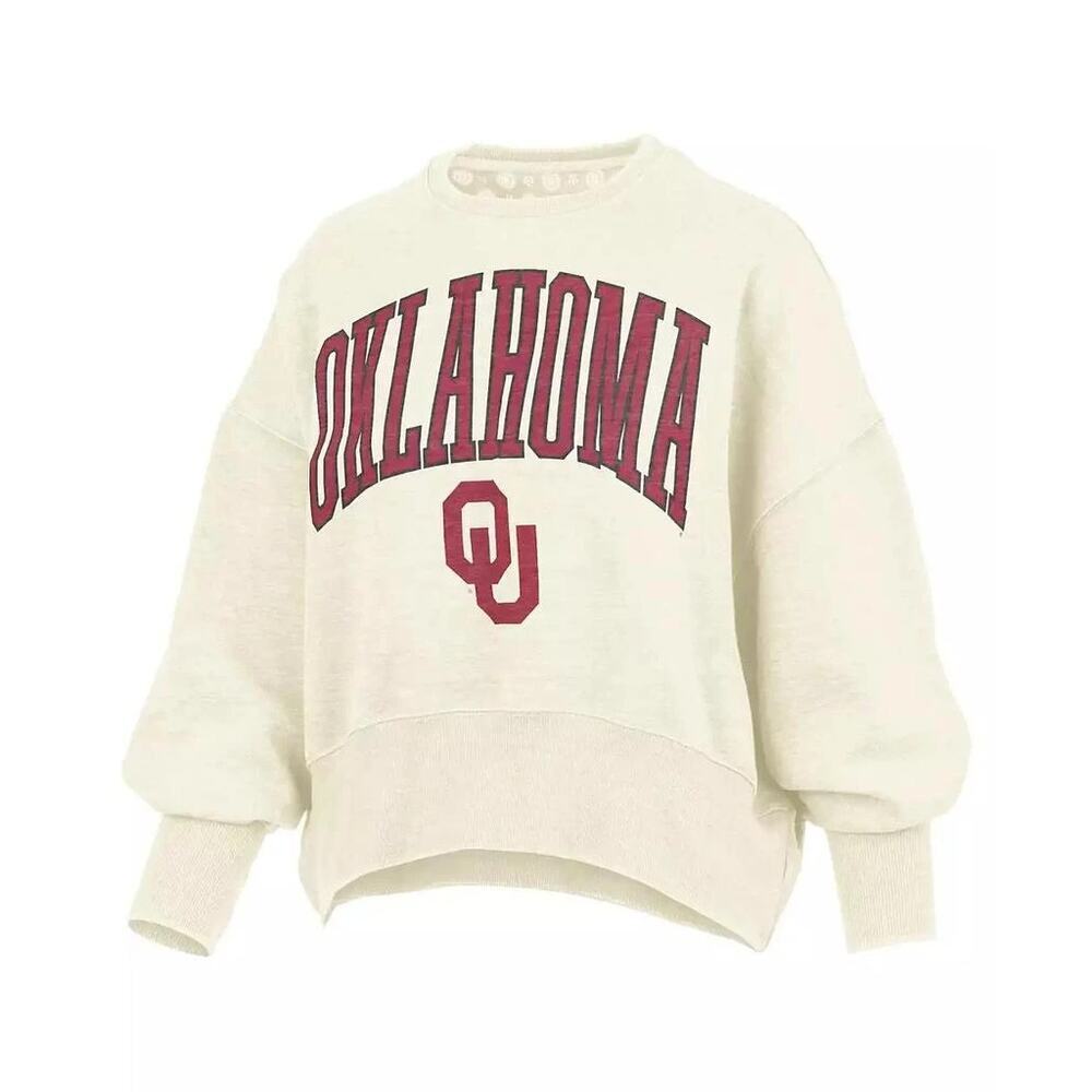 Pressbox Sweatshirt Oklahoma Sooners Chelsea Oversized Cream Red Size 2XL